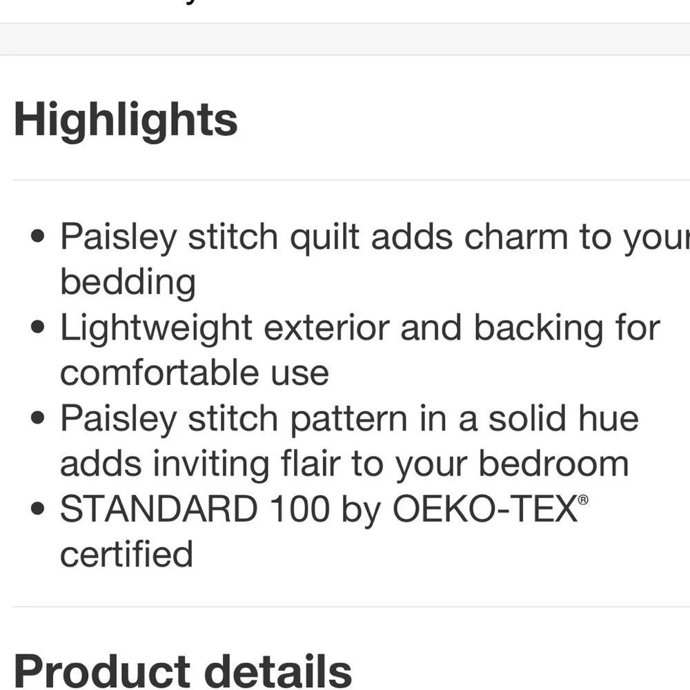 THRESHOLD NWT garment washed paisley stitch quilt -terracotta bronze -full/queen